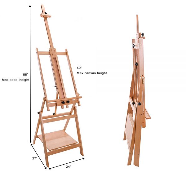 Studio Artist Wooden Floor Easel HH-EL038