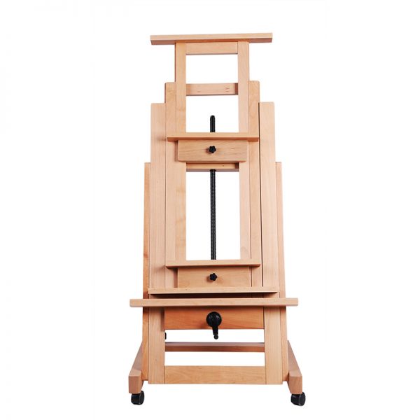 Adjustable Single Metal Handle Studio Beech Easel - No.HH-EL002