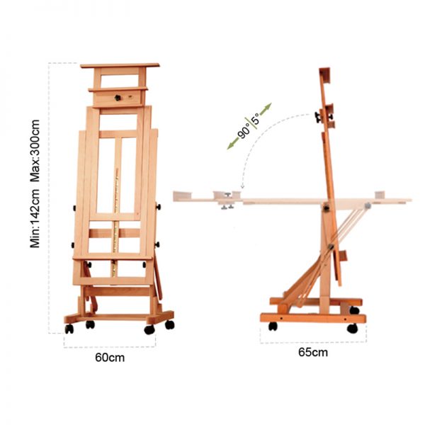 Classic Large Studio Beech Easel - No.HH-EL012