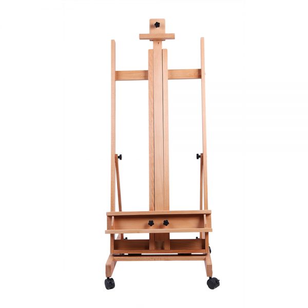 Professional Dark Red H Frame Studio Beech Easel - No.HH-EL029