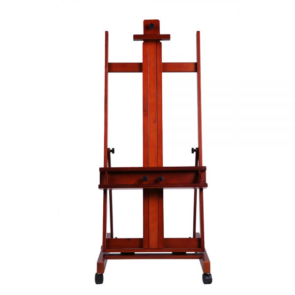 Professional Dark Red H Frame Studio Beech Easel - No.HH-EL029