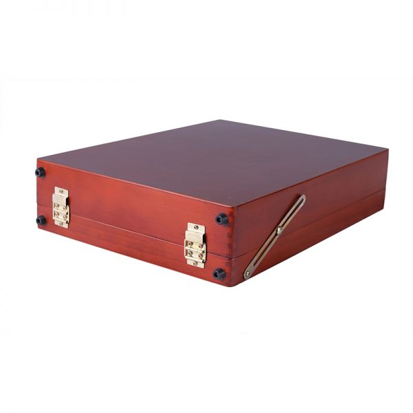 Portable Dark Red Table Top Easel Box - No.HH-EBX002