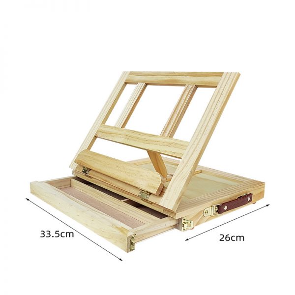 Adjustable Wood Desk Table Easel with Storage Drawer - No.HH-ES023