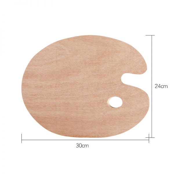 Oval Wooden Pallete For Painting - NO.HH-WPO30