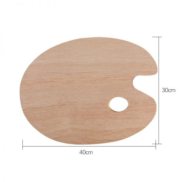 Oval Wooden Pallete For Painting - NO.HH-WPO30