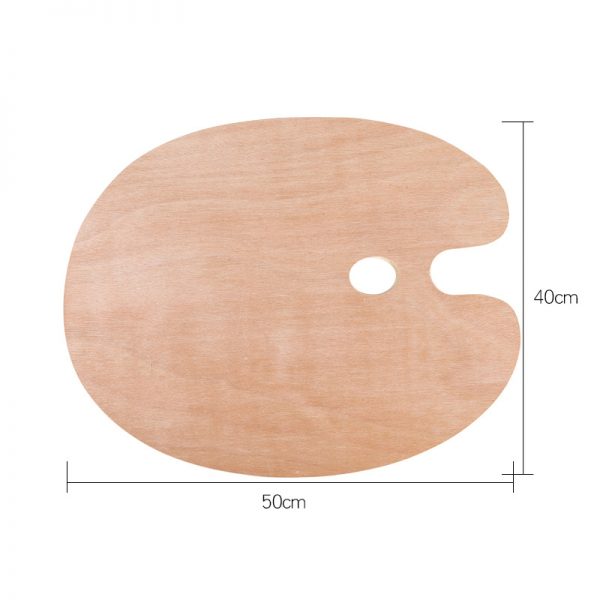 Large Oval Wooden Pallete For Painting - NO.HH-WPO40