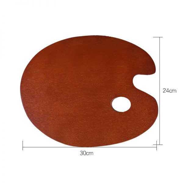 Oval Wooden Pallete For Painting - NO.HH-WPCO30